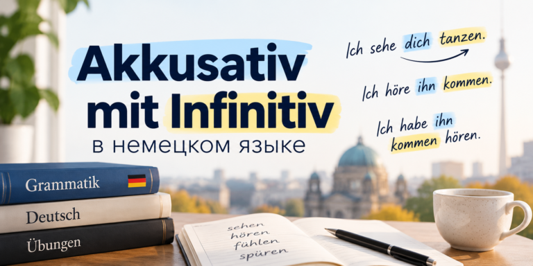 Akkusativ mit Infinitiv в немецком языке: Ich sehe dich tanzen